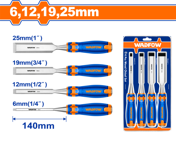 Wadfow 4 Pcs wood chisel set