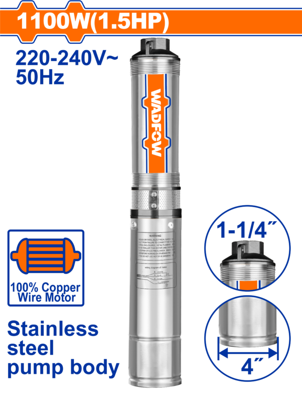Wadfow 4″ Deep well pump